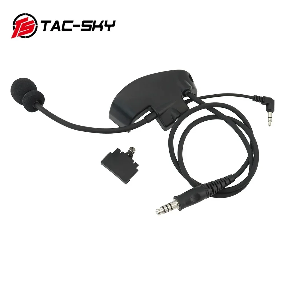 Micrófono TS TAC-SKY y K-Tip de 2 pines U94 PTT para auriculares deportivos electrónicos con cancelación de ruido Howard Wright Impact Tact - imagen 3