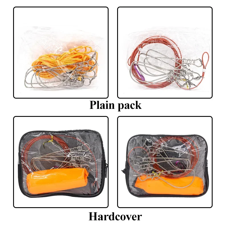 Hebilla de bloqueo de pesca con carrete, cordón de acero inoxidable, cinturón de pescado, aparejos de pesca, bloqueo de larguero, accesorios de pesca submarina - imagen 2