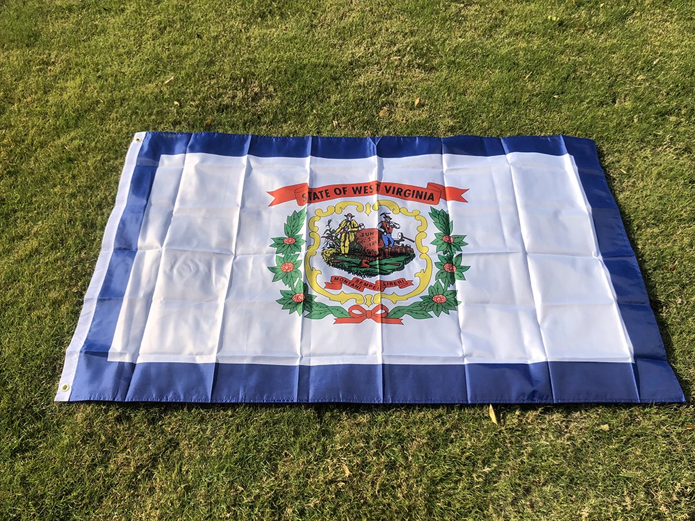 SKY FLAG Bandera de Virginia Occidental 90x150cm Bandera de Virginia Occidental de EE. UU. 3x5 pies doble penetración poliéster colgante La bandera del Estado de EE. UU. - imagen 2