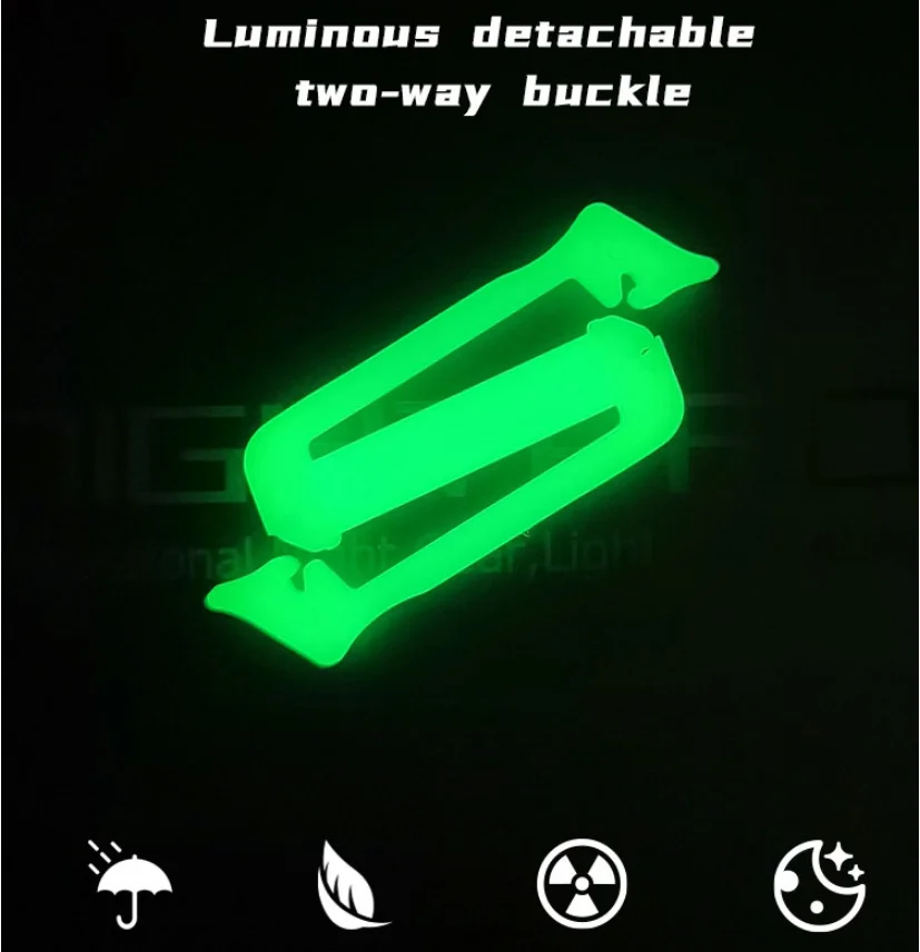 Correa de hombro de nailon luminosa con hebilla bidireccional desmontable, accesorio de conexión de extensión EDC para equipo al aire libre - imagen 5