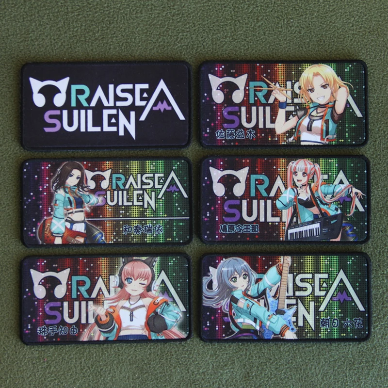 RAISE A SUILEN BanG Dream Girls' Orchestra parches estampados bidimensionales insignia táctica de Anime chaleco mochila decoración DIY