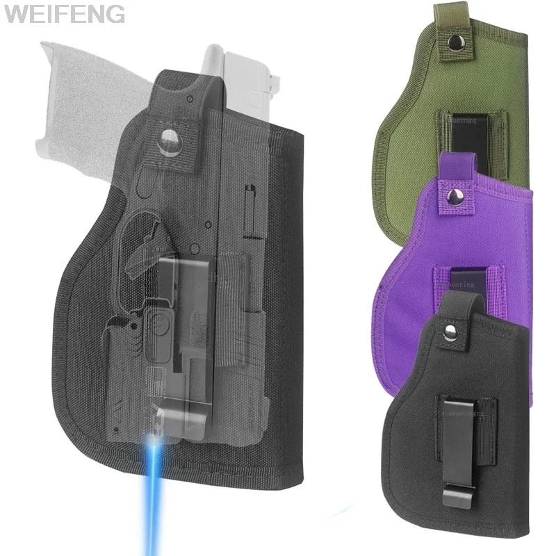 Funda táctica IWB izquierda y derecha Universal oculta para pistola, riñonera, equipo para exteriores, funda cartuchera para pistola de mano de nailon - imagen 3