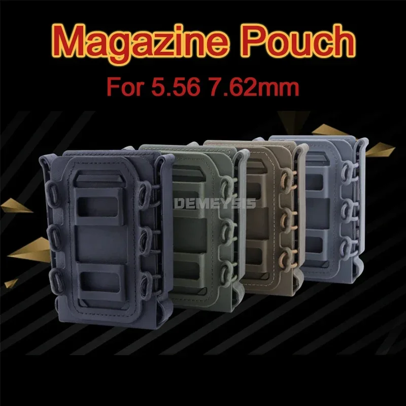 Bolsa táctica para revistas, funda con funda para Mag rápida, Rifle de Paintball Airsoft, 7,62mm, Molle Softshell Mag Carrier para M4 AR15 M16 AK - imagen 2