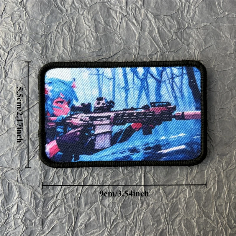 Insignia de moral táctica de belleza de estilo japonés, parche impreso, parches de gancho y bucle, pegatinas para mochila, apliques para ropa - imagen 3