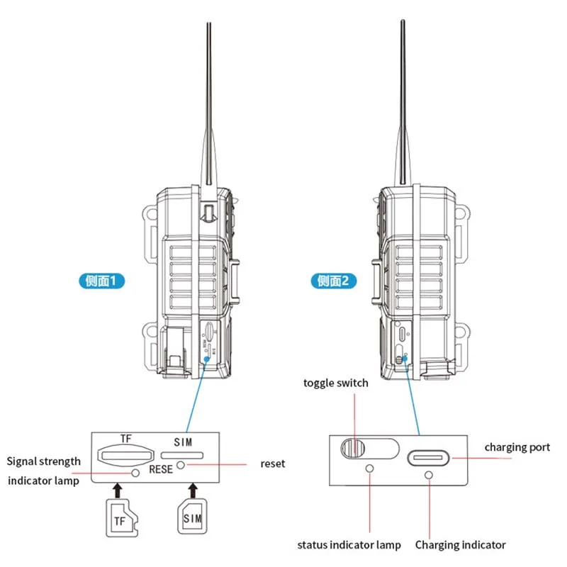 Cámara Solar de rastreo para caza, dispositivo de visión nocturna IR, 14MP, 4G, tarjeta SIM, IP66, impermeable, 20M, detección de movimiento PIR, vida silvestre - imagen 5