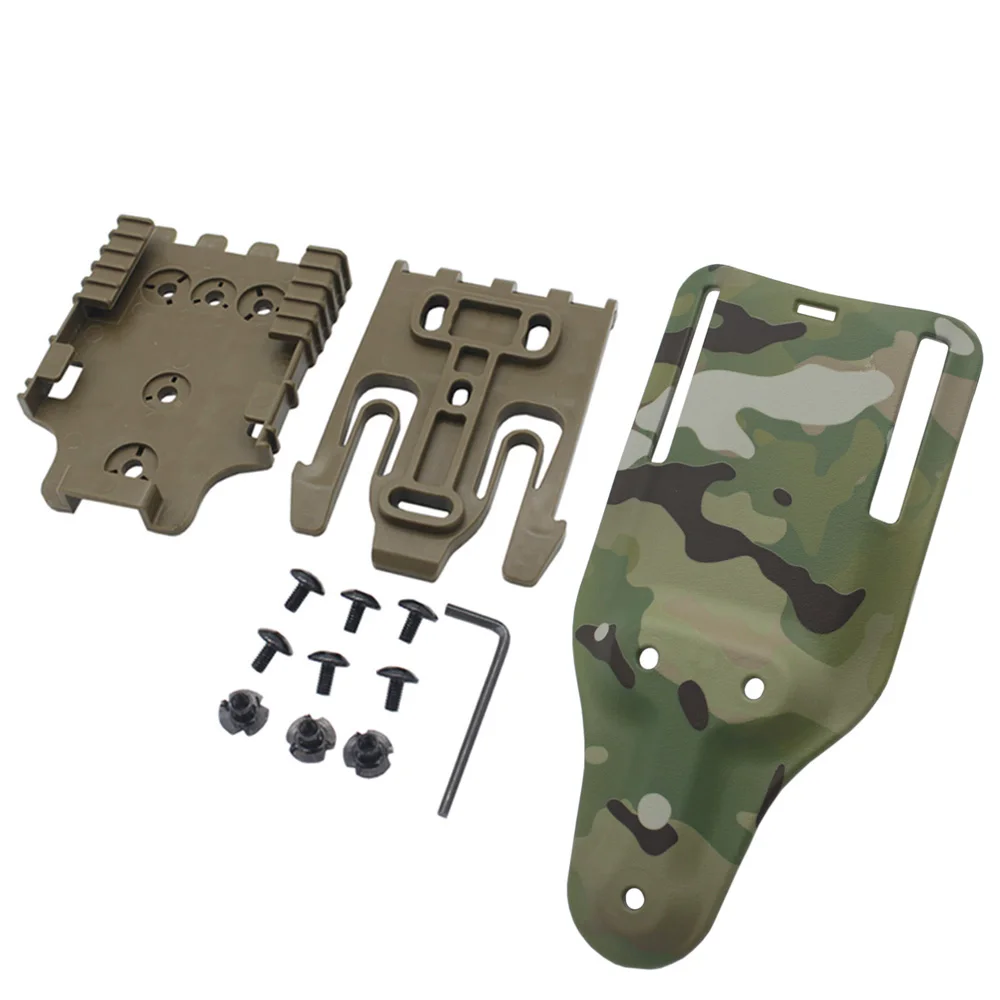 Funda táctica de sistema de bloqueo rápido, cinturón, plataforma, adaptador QLS para Glock 17 M9 P226 1911, funda de caza