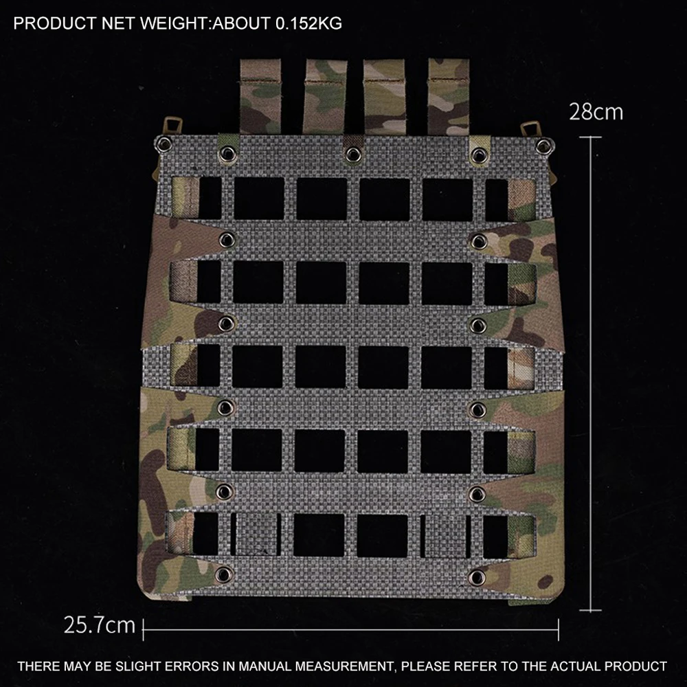 Chaleco táctico FCPC V5, soporte de Panel trasero MOLLE, montaje con cremallera, chaleco ligero de combate para caza, Airsoft, portador de placa, equipo de expansión - imagen 3