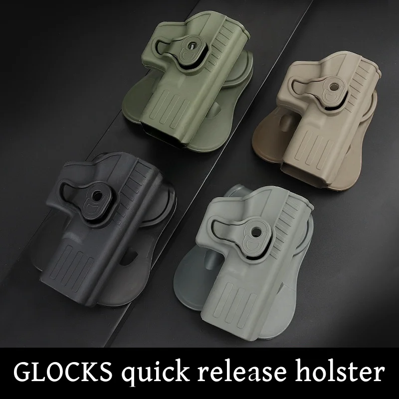 Funda táctica extracción rápida para pistola Glock 17 – Polímero