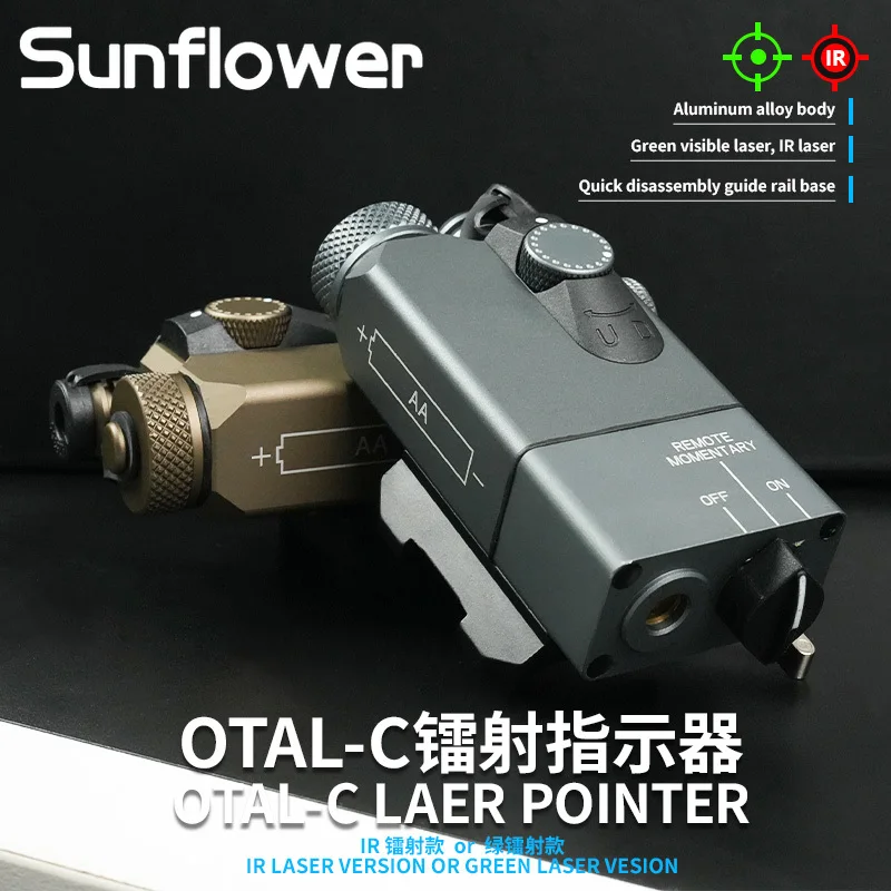 SOTAC-puntero de puntería láser táctico OTAL-C IR, punto verde, ajuste cero, láser de OTAL-C, lámpara para acampar al aire libre para riel de 20MM - imagen 3
