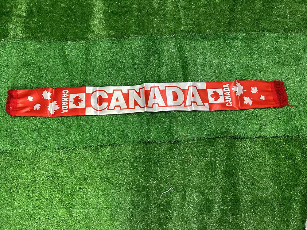 Bufanda satén bandera Canadá doble cara – Borlas para aficionados - imagen 5
