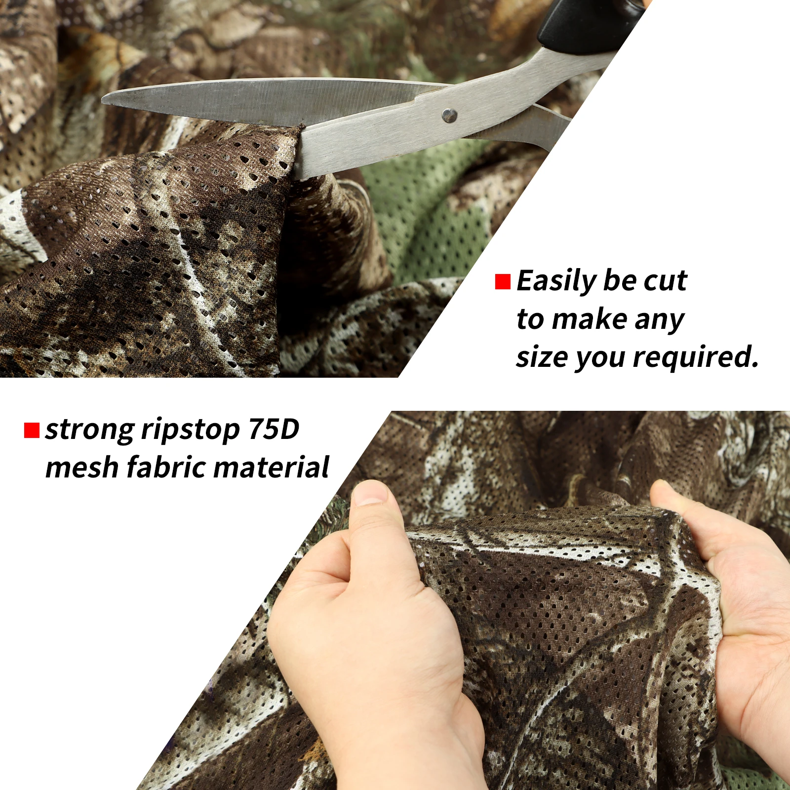 Tela de malla de caza multicolor, persecución para tienda, cubierta de cuerpo oculto transpirable, Red de camuflaje, refugio solar, 1,5 m de ancho - imagen 5