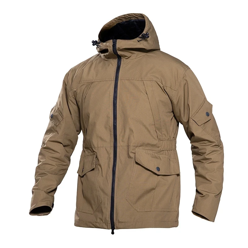 Chaqueta táctica militar M97 para hombre, chaqueta cortavientos impermeable con capucha, chaqueta deportiva con múltiples bolsillos, cortavientos impermeable - imagen 5