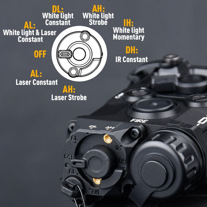 Eotec OGL, linterna táctica de aluminio, punto rojo, verde, azul, láser, IR, luz blanca, Surefir M600, arma estroboscópica de caza, ajuste de 20mm - imagen 5