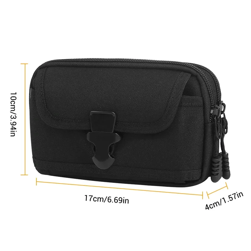 Bolsa táctica Molle para teléfono móvil, bolsillo pequeño para teléfono de 6,5 pulgadas, bolsa EDC para caza, viaje, Camping, bolsa al aire libre - imagen 4