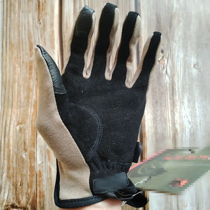 Guantes tácticos, espalda ignífuga, palma de piel de oveja, Compatible con pantalla táctil - imagen 3