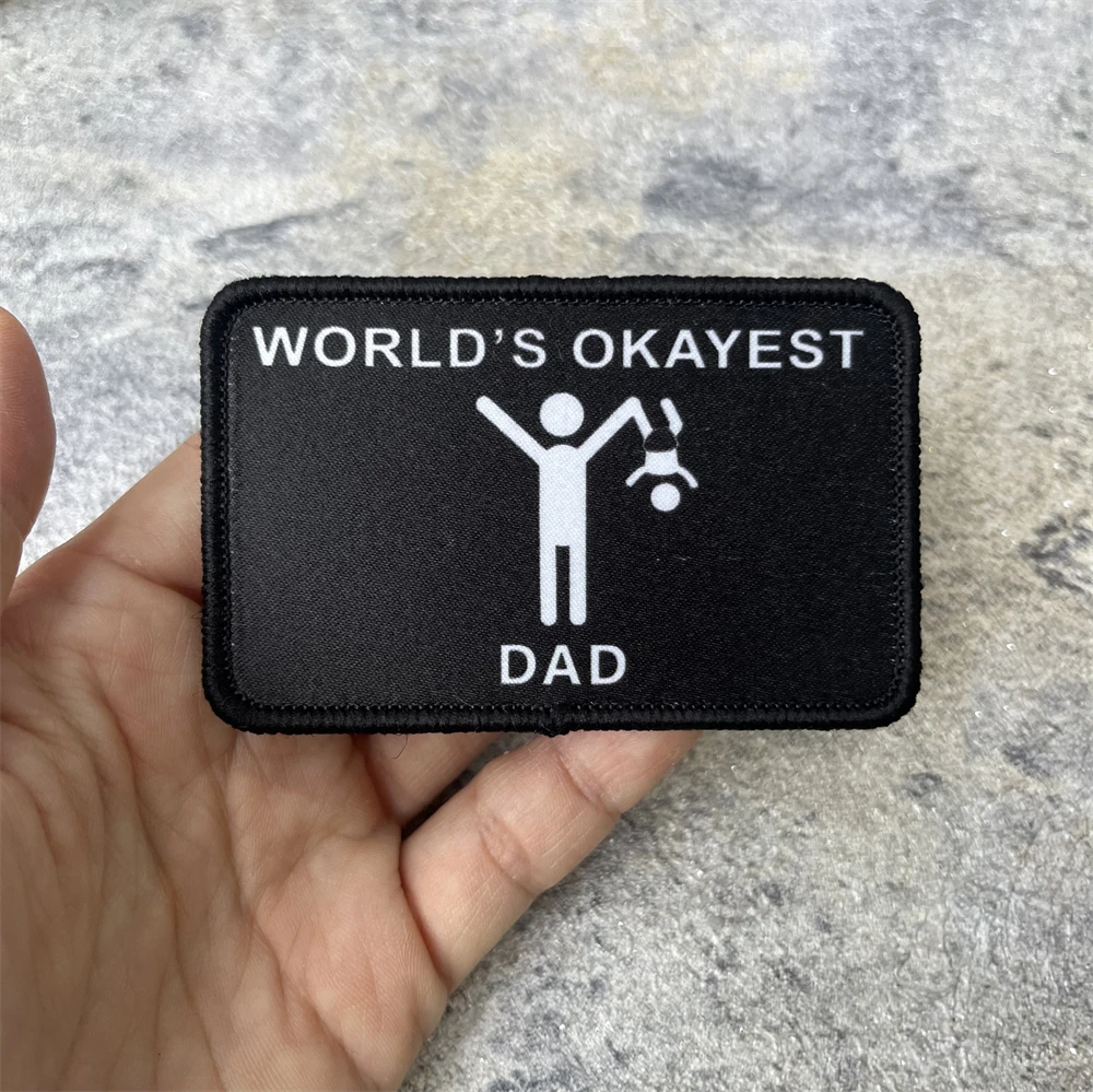 Brazalete militar para papá más bueno del mundo, parche impreso, insignia de moral táctica, gancho y bucle, accesorios para mochila al aire libre, pegatina - imagen 3