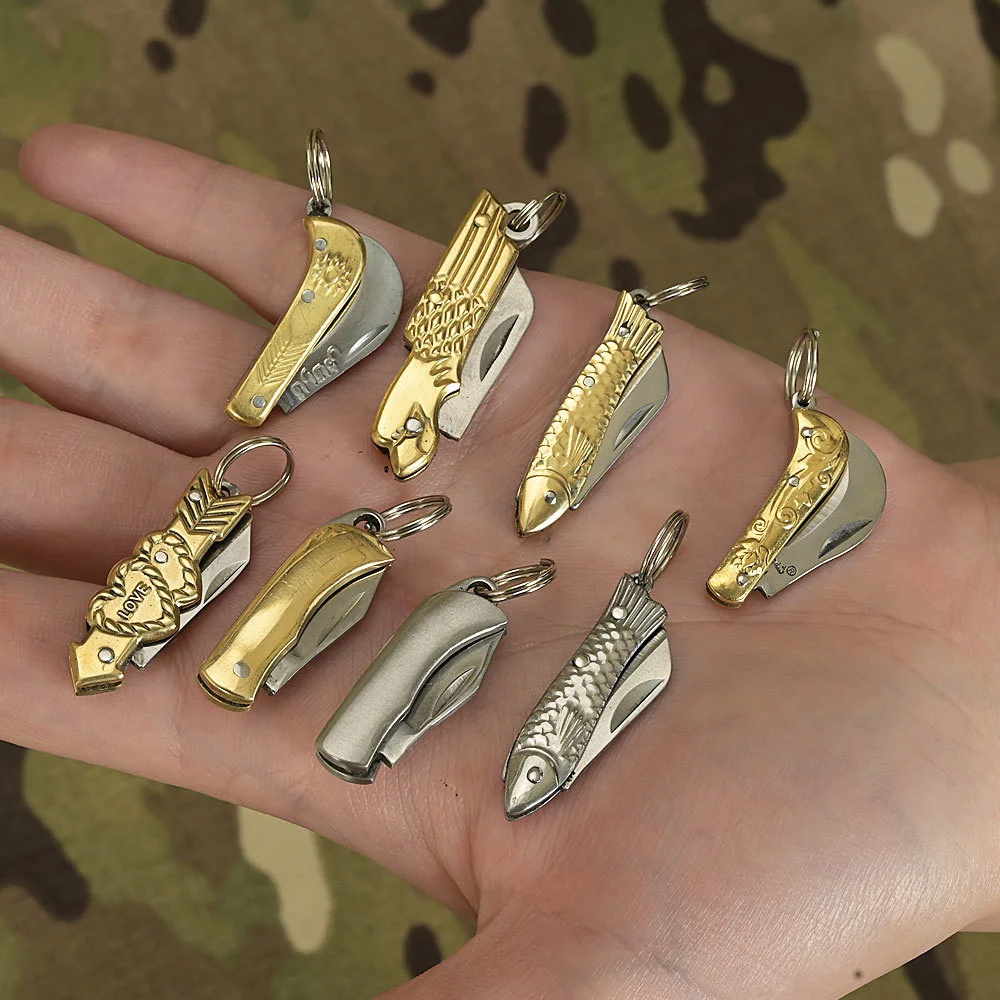 Mini cuchillo de bolsillo plegable para desempaquetar, pequeño llavero de regalo de autodefensa, hoja de cuchilla colgante, cortador portátil, herramienta para exteriores - imagen 3