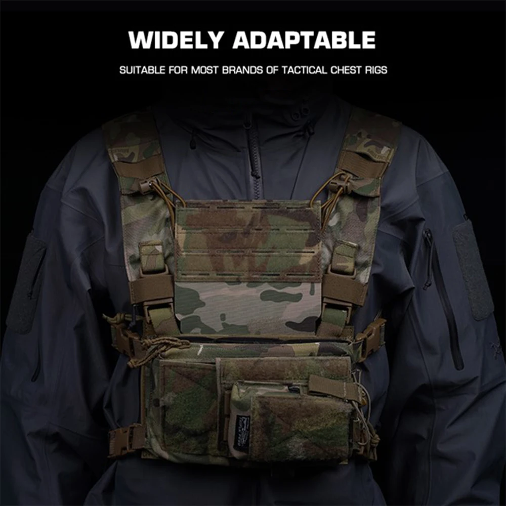 Accesorio de soporte para bolsa de revista Airsoft Chest Rig, accesorios de camuflaje para colgar en el pecho ampliamente adaptables, montaje MOLLE - imagen 3