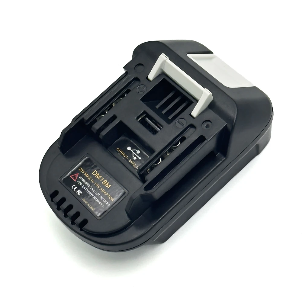 Adaptador de Batería DM18M con Conector de Carga USB para Baterías Dewalt de 20V y Milwaukee de 18V, Convierte a Makita de 18V BL1830 (Sin Batería) - imagen 2