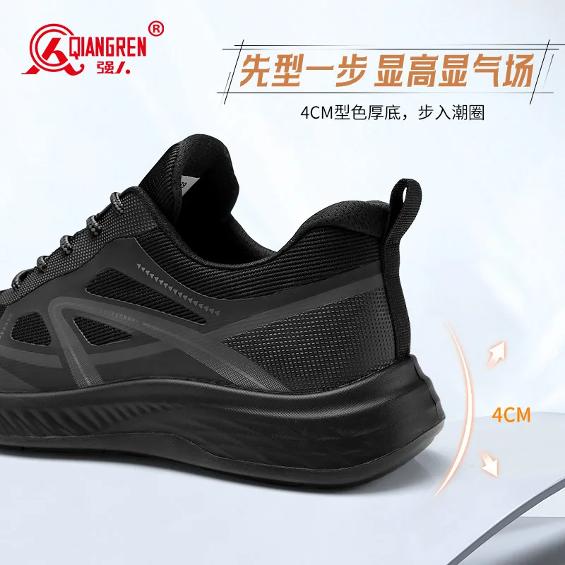 KOWM zapatos de senderismo para hombre, zapatos deportivos transpirables para exteriores, zapatos ligeros de trekking todoterreno, zapatillas informales de malla para caminar y correr - imagen 5
