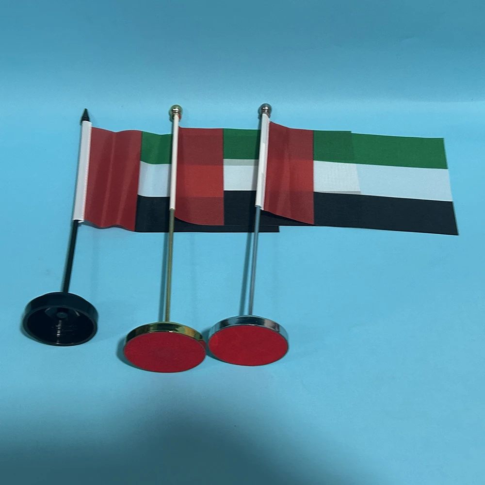 Bandera de escritorio de la oficina SKY FLAG, bandera de los Emiratos Árabes Unidos, 14x21cm, poliéster, bandera nacional de los Emiratos Árabes Unidos, bandera de país, adornos de escritorio, banderas - imagen 3