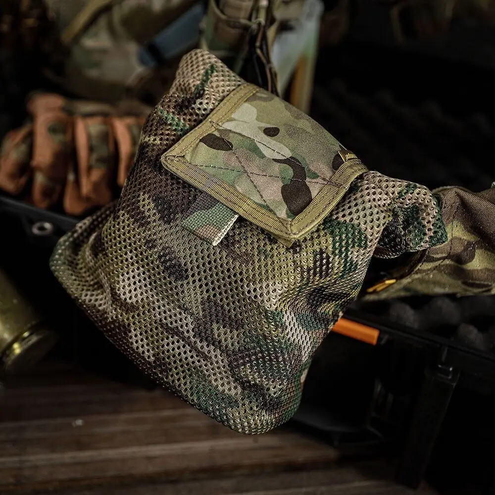 Emersongear-bolsa táctica Molle de malla para exteriores, bolsa de reciclaje plegable con cordón para revistas, bolsillo magnético de red - imagen 2