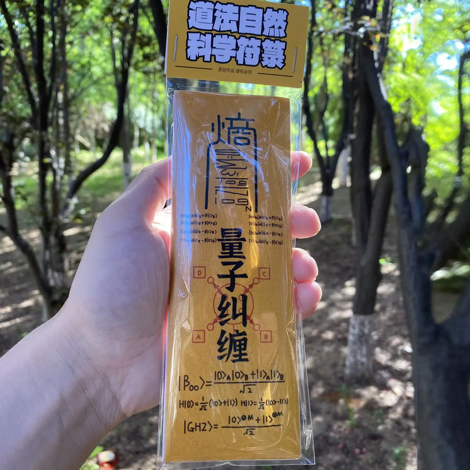 18 Uds. Pegatinas de física de enredo cuántico protección antirrobo de la metafísica pegatinas autoadhesivas creativas de nicho de placa de cobre - imagen 4