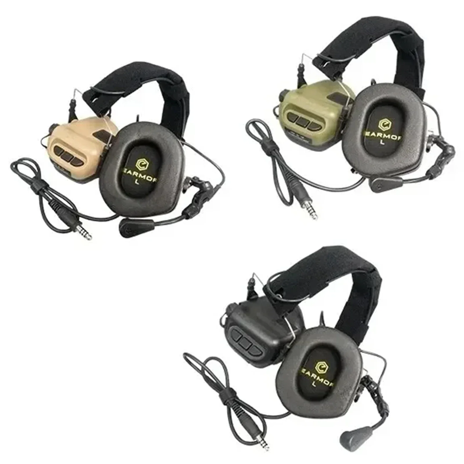 Orejeras EARMOR M32 MOD4, auriculares tácticos con reducción de ruido y casco M16C, adaptador de riel de arco para tiro al aire libre - imagen 3