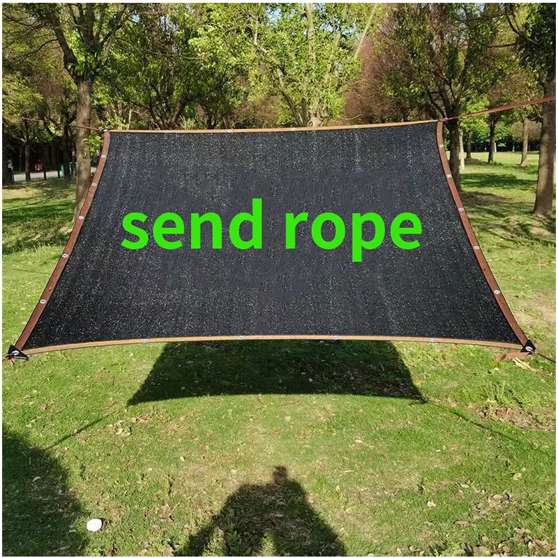 Red de sombra de jardín al aire libre, protección UV, negra, refugio de plantas de coche, 12 Pines, 80-90% - imagen 4