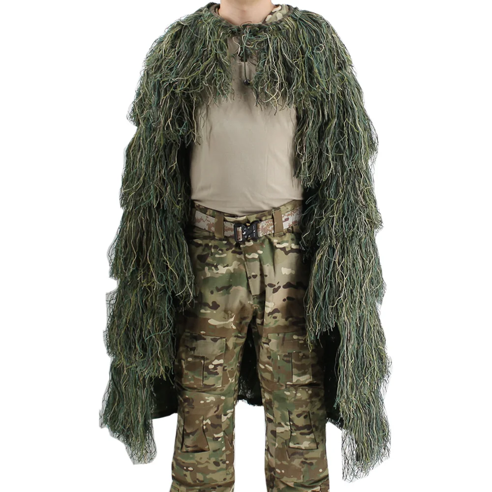 VULPO 3D traje Ghillie de caza, ropa de camuflaje táctico de francotirador, tiro, ropa de jungla, traje de avistamiento al aire libre - imagen 5