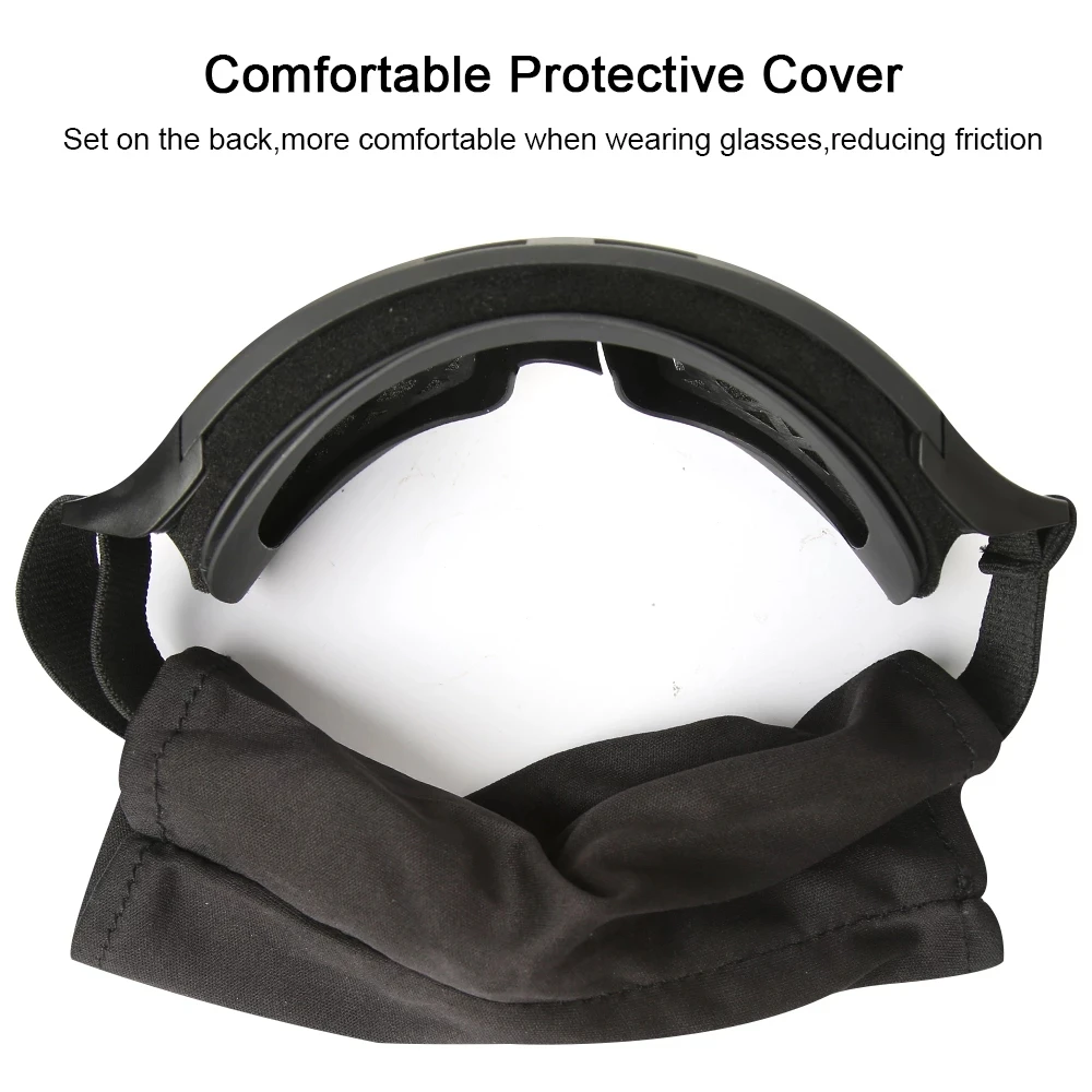 Juego de gafas tácticas de 3 lentes, a prueba de viento, a prueba de polvo, Motocross, motocicleta, gafas de montañismo, protección de seguridad militar Cs - imagen 5