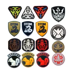 Pegatina mágica de ardilla para el brazo, insignia táctica de moral, Cascabel médico de campo de batalla, Deltas de exposición de PVC 3D