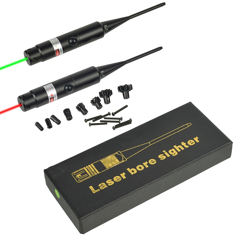 Kit de mira de orificio láser.177 calibre.22 a colimador de puntero láser 12GA Boresighter universal batería incluida