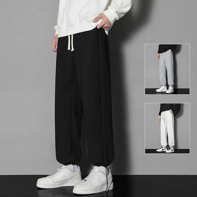 Pantalones de Jogging sueltos informales para hombres y mujeres, pantalones de chándal masculinos, Pantalones rectos para exteriores, pantalones ligeros para correr, otoño y primavera - imagen 2