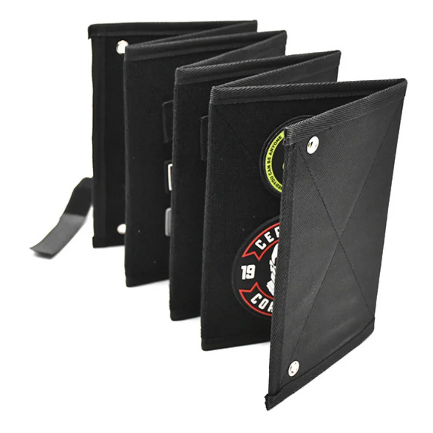 Tablero de almacenamiento de parches de brazalete táctico plegable, colección de insignias DIY, libro de exhibición, acabado de fieltro para coleccionistas - imagen 4