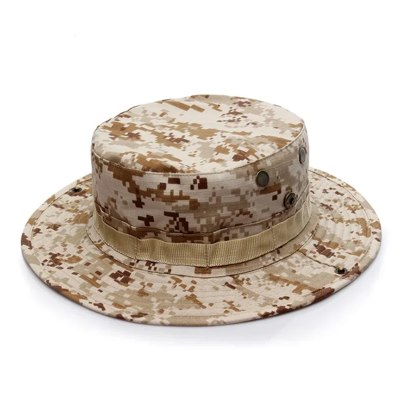 Sombrero de cubo para exteriores, sombrero Boonie de camuflaje, sombrero de pescador grueso, Airsoft, caza, senderismo, escalada, Camping - imagen 4