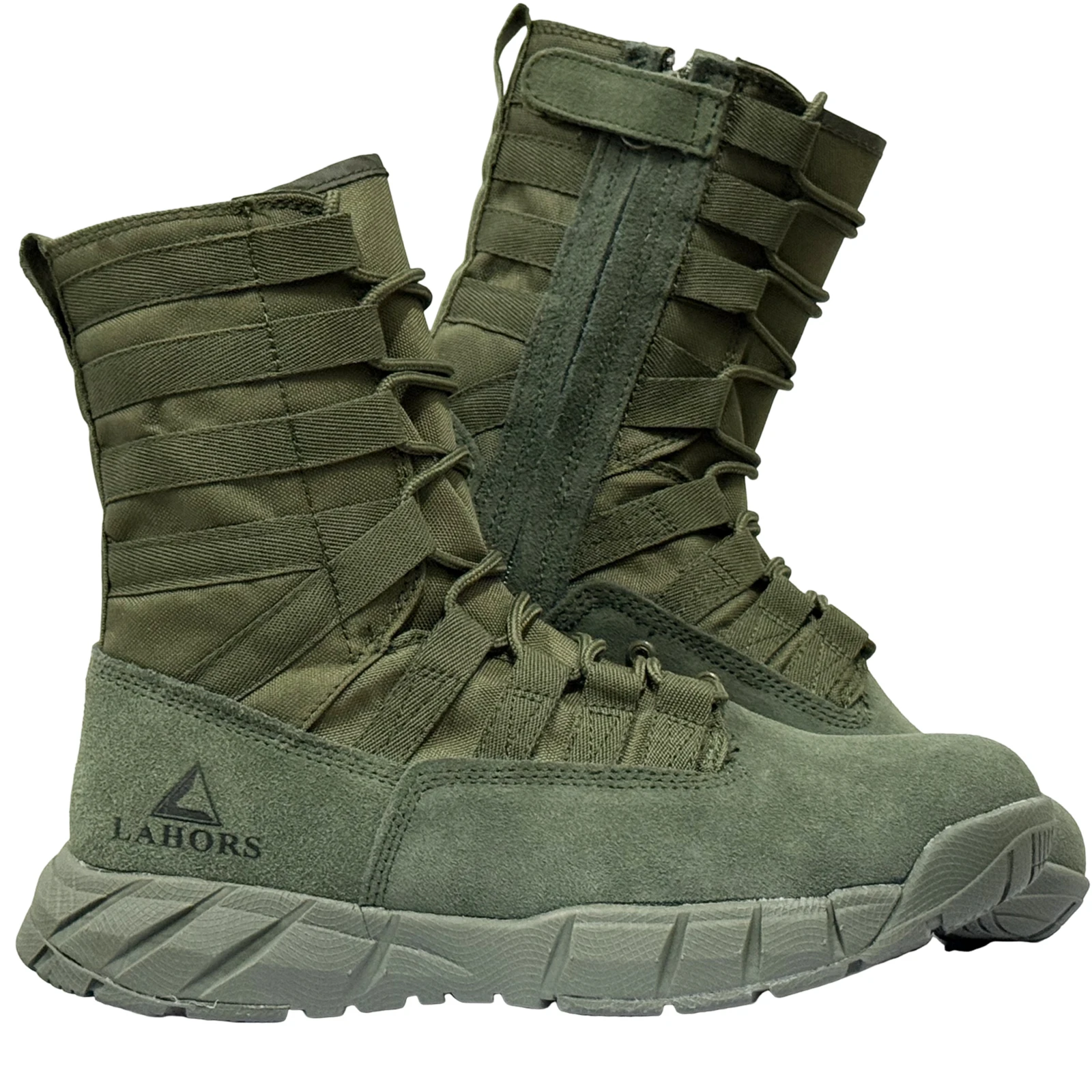 LAHORS Botas de combate tácticas de cuero de ante ligero para hombre, zapatos militares para senderismo al aire libre, botines transpirables para hombre hechos por el desierto