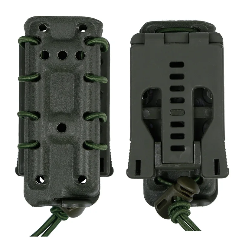Soporte magnético táctico de 9MM con cordón elástico de liberación rápida para sistema Molle/Clip para cinturón estuche rígido de almacenamiento de bolsa Magaizne de 9mm - imagen 4