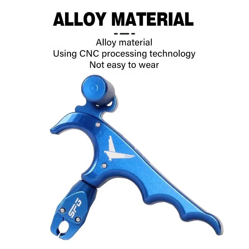 Pinza de pulgar giratoria de 360 grados, accesorios de entrenamiento de caza, Ayuda de liberación de arco compuesto, aleación de aluminio, agarre de 4 dedos - imagen 3