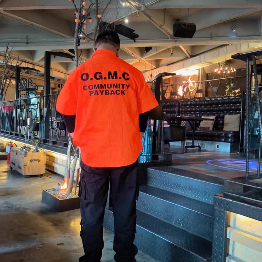 Camisa de manga corta de gran tamaño estilo disfraz de prisionero estilo americano al aire libre - imagen 3