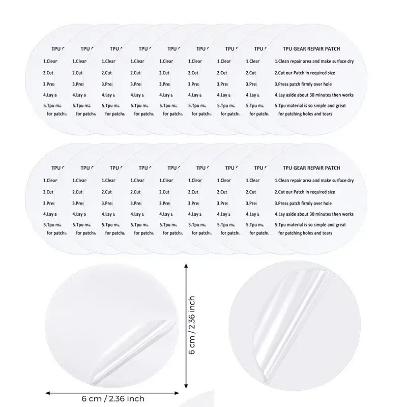 Parches de reparación de tienda de campaña impermeables, herramienta de cinta de reparación de tienda al aire libre para cama de aire, barcos inflables, parches de reparación de piscina duraderos - imagen 5