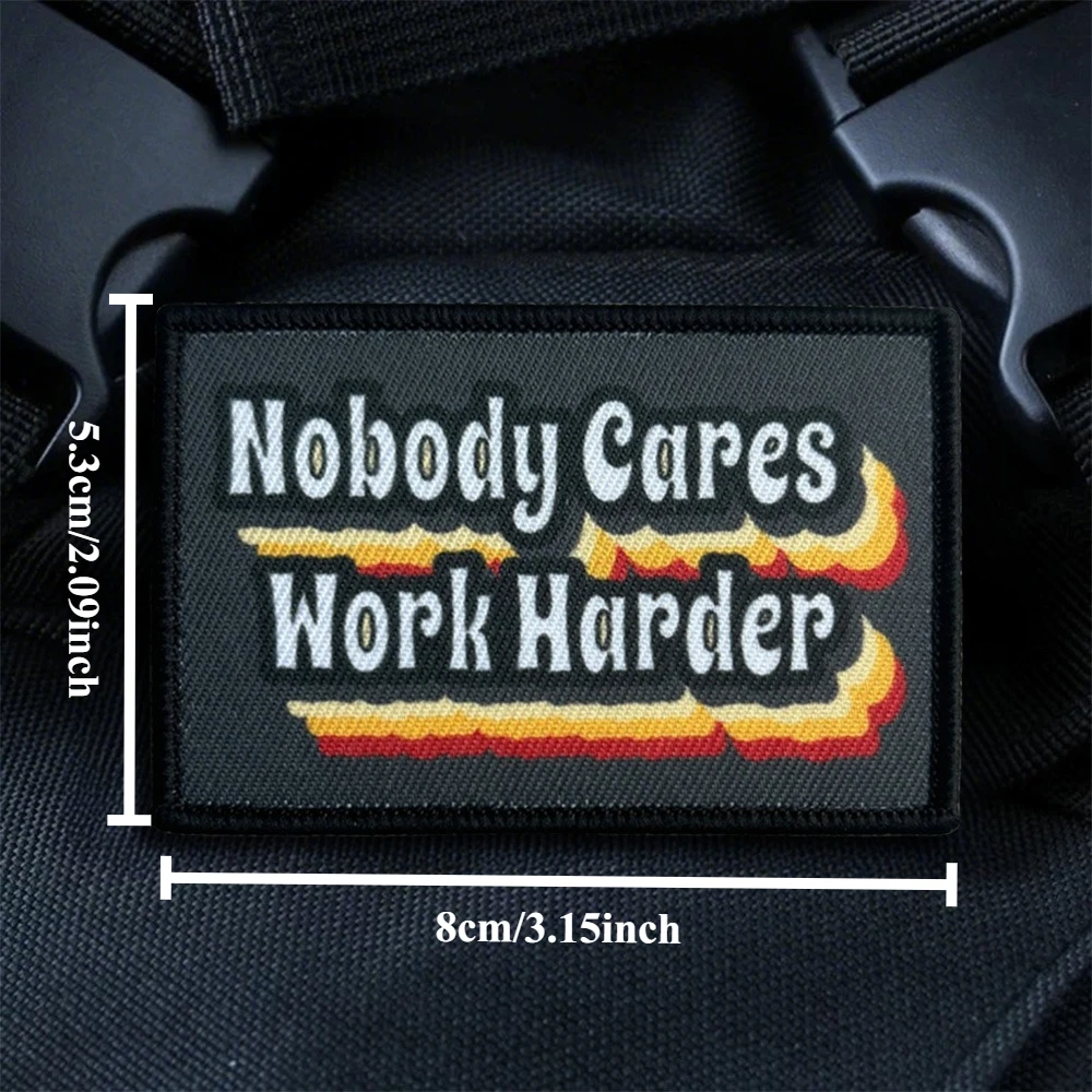 No importa el trabajo más duro parche táctico divertido parches de gancho y bucle insignia de moral militar brazalete del ejército pegatinas para mochila - imagen 3