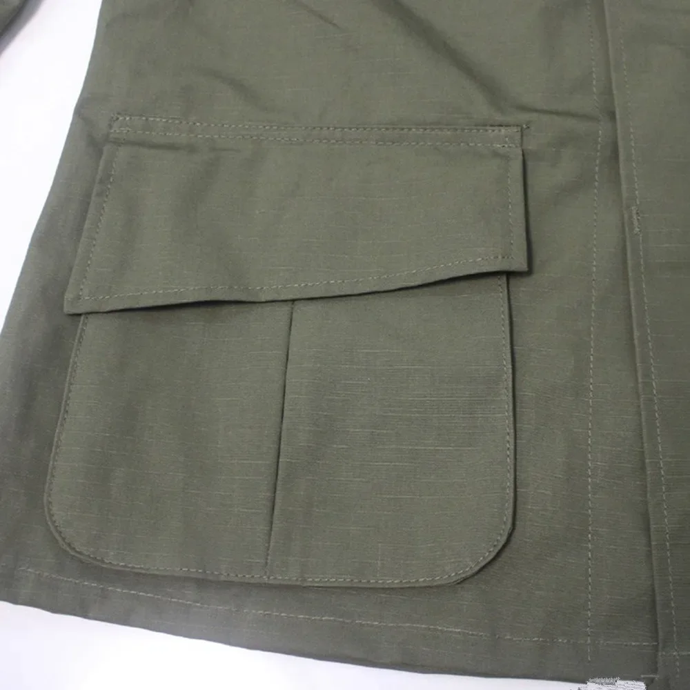 Uniforme TCU americano de la Segunda Guerra Mundial para hombres, chaqueta táctica, abrigo táctico de entrenamiento de tela para exteriores Retro de la Segunda Guerra Mundial de EE. UU. - imagen 5