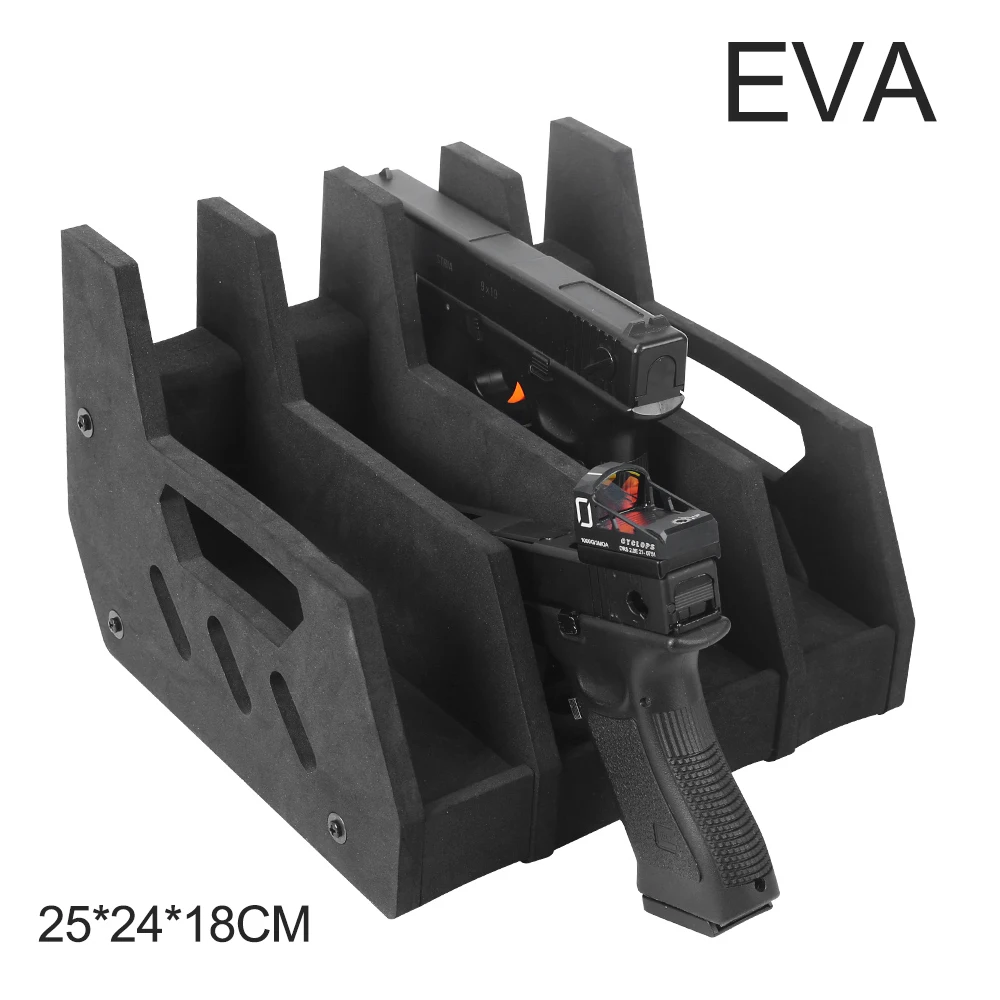 Estante para pistola con 4 ranuras, soporte universal de espuma EVA para pistola, soporte de exhibición para pistola, organizador de almacenamiento, accesorios Airsoft