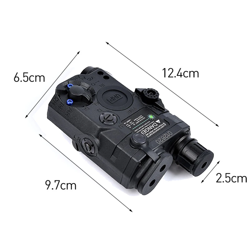 Indicador táctico Airsoft Wadsn PEQ-15 LA-5, punto rojo, verde, azul, con IR, luz LED, compatible con riel de 20MM, arma de caza, Láser de explorador - imagen 4