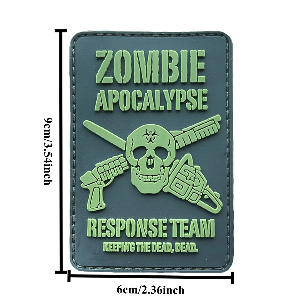 Parche táctico moral Zombie Apocalypse gancho y bucle PVC airsoft - imagen 2