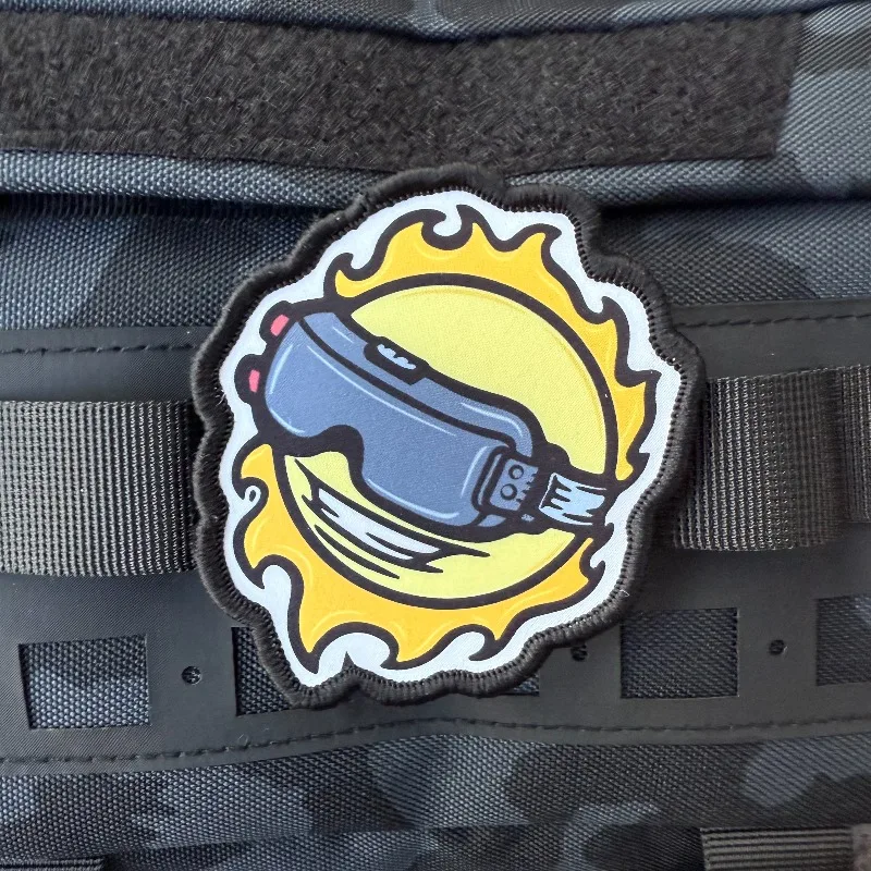 Parche táctico "el operador Solar", insignia de moral militar, brazalete, parches de gancho y bucle impresos, pegatinas para mochila de ropa - imagen 3