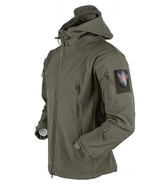 Chaqueta táctica de invierno para hombre, chaqueta polar para caza, cazadora de piel de tiburón, abrigo suave cálido impermeable a prueba de viento - imagen 2