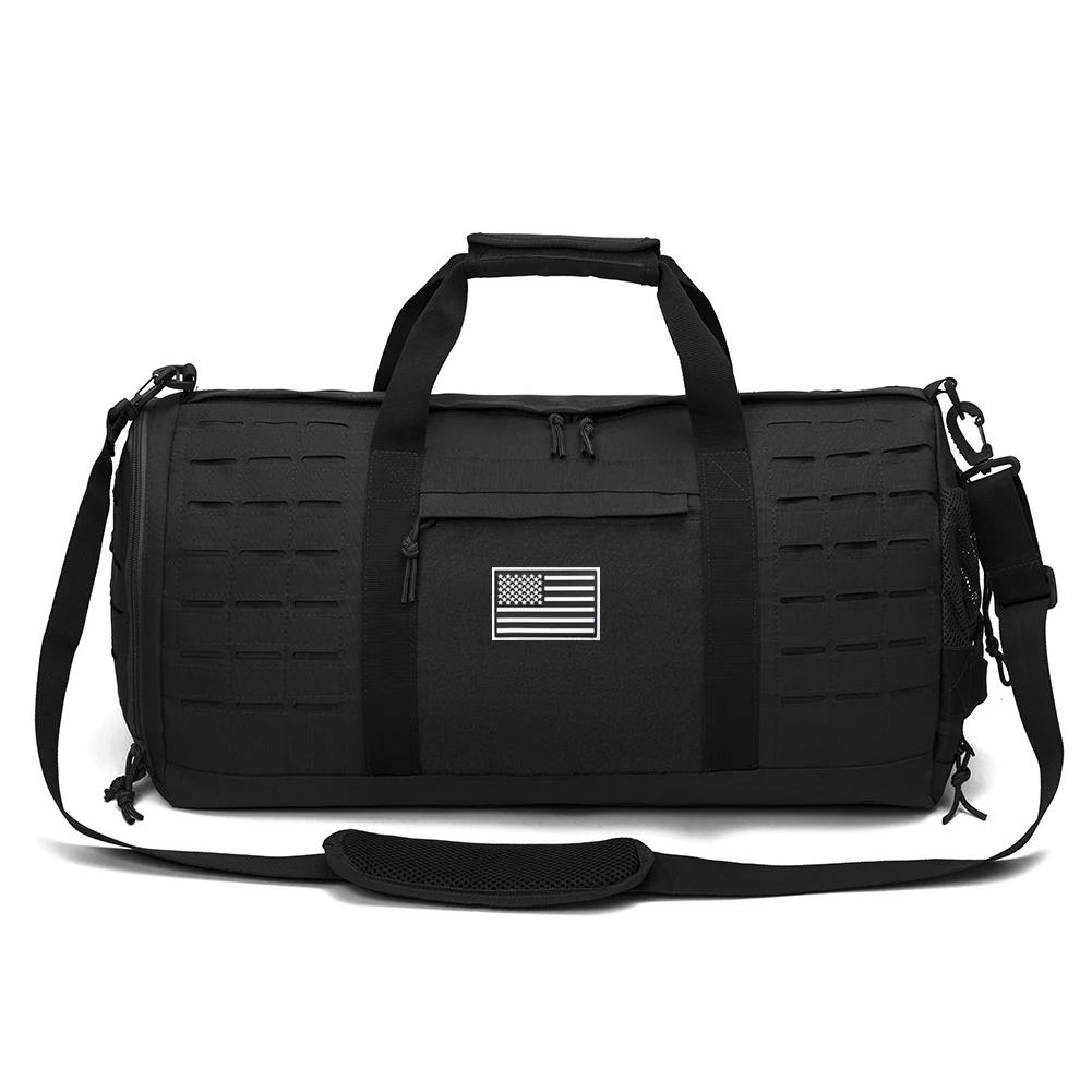 Bolsa de gimnasio deportiva de 40L, bolsa de lona de viaje táctica para hombres, bolsa de lona para Fitness, bolsa de entrenamiento, bolsa de fin de semana de baloncesto, despliegue de entrenamiento - imagen 3