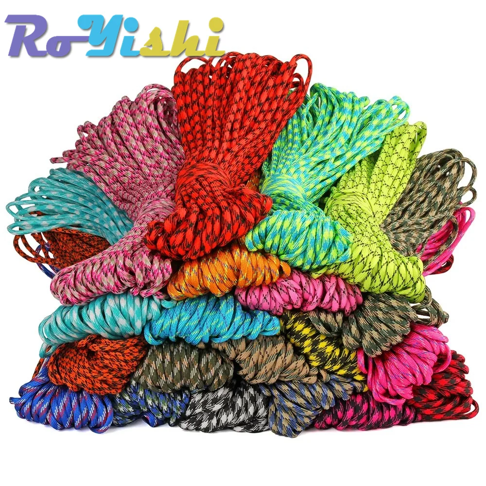 Cordón de paracaídas Paracord de 100 pies, 550, Mil Spec tipo III, núcleo de 7 hebras para escalada, Camping, hebillas, pulsera 41-80, 1 ud. - imagen 2
